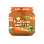 Alternate image 0 for Happy Baby&trade; Organic 4 oz. Stage 2 Carrots and Peas Baby Food Jar