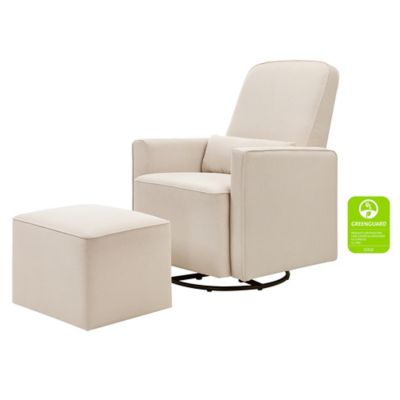 upholstered glider and ottoman set