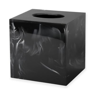 black kleenex box holder