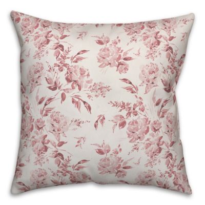 Blush Pink And Rose Gold Metallic Leaf Print Cushion