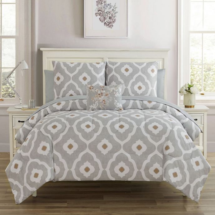 Sara 12 Piece Reversible Comforter Set Bed Bath And Beyond Canada