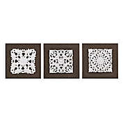Madison Park Mandala Trinity 12-Inch x 12-Inch Canvas Wall Art in Brown/White (Set of 3)