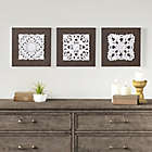 Alternate image 1 for Madison Park Mandala Trinity 12-Inch x 12-Inch Canvas Wall Art in Brown/White (Set of 3)