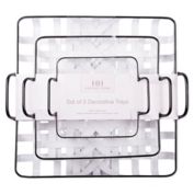 Home Essentials &amp; Beyond 17.5-Inch x 19-Inch Enamel Baskets Wall Art (Set of 3)