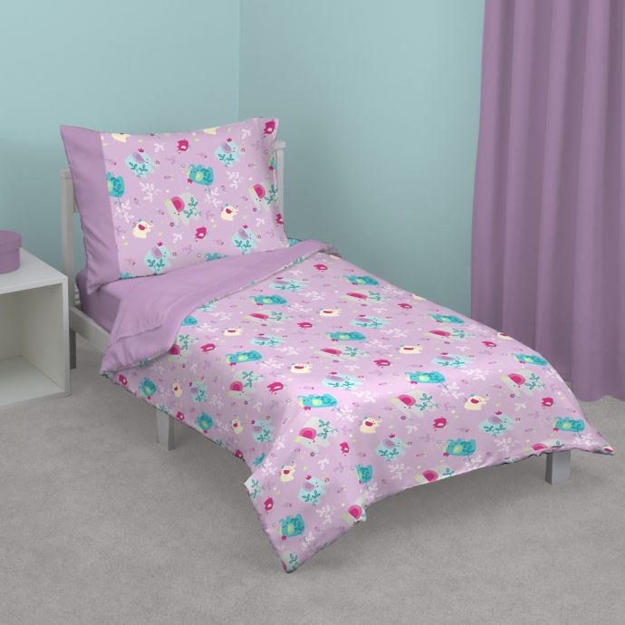 Zutano Elephant Princess Toddler Bedding Set In Lavender Buybuy