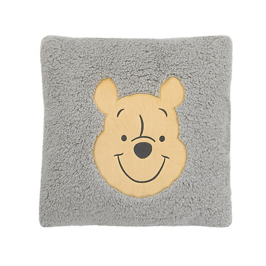 Alternate image 1 for Disney® Winnie the Pooh Sherpa Decorative Pillow in Grey