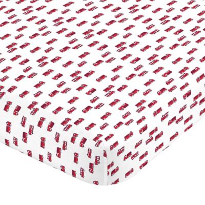 red fitted crib sheet