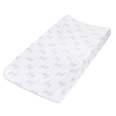 aden + anais&trade; essentials Safari Babes Elephant Changing Pad Cover in Grey. View a larger version of this product image.