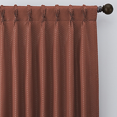 Bargello 108-Inch Pinch Pleat Room Darkening Window Curtain Panel in Spice (Single). View a larger version of this product image.