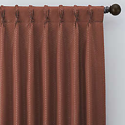 Bargello 108-Inch Pinch Pleat Room Darkening Window Curtain Panel in Spice (Single)