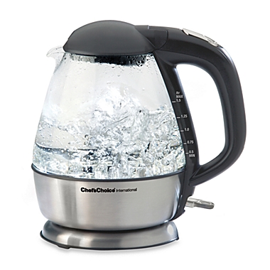 Chef&#39;sChoice&reg; International 1.5-Quart Cordless Electric Glass Kettle. View a larger version of this product image.