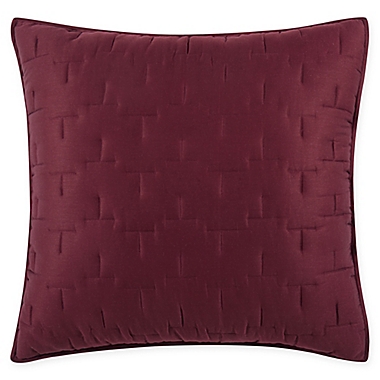 O&amp;O by Olivia &amp; Oliver&trade; Lofty Stitch European Pillow Sham in Burgundy. View a larger version of this product image.