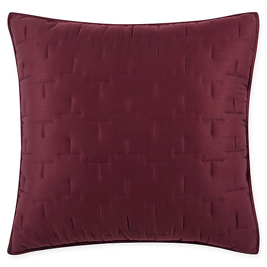Alternate image 1 for O&O by Olivia & Oliver™ Lofty Stitch European Pillow Sham in Burgundy