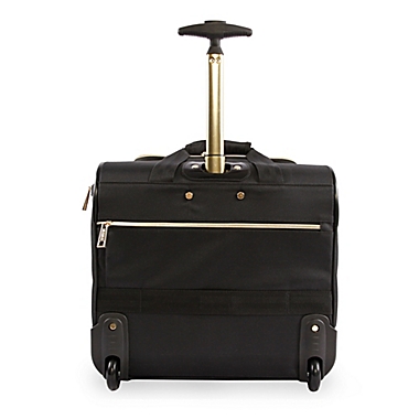 BEBE Danielle 15.5-Inch Rolling Under the Seat Carry On Tote in Black. View a larger version of this product image.