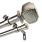 Alternate image 0 for Rod Desyne Bennett 66 to 120-Inch Double Drapery Rod with Square Finials in Satin Nickel