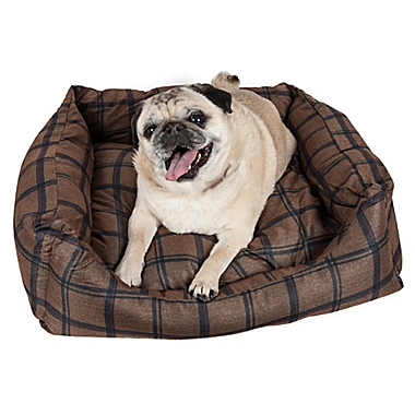 Small Rectangular Dog Bed in Dark Brown. View a larger version of this product image.