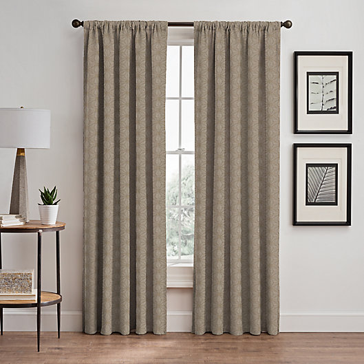 Alternate image 1 for Cascade 95-Inch Rod Pocket/Back Tab Window Curtain Panel in Cafe (Single)