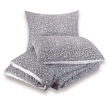 Maker&#39;s Collective Scroll Dot Twin/Twin XL Comforter Set in Grey. View a larger version of this product image.