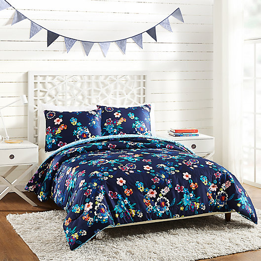 Vera Bradley Moonlight Garden, Light Blue Comforter Set Twin Xl Size