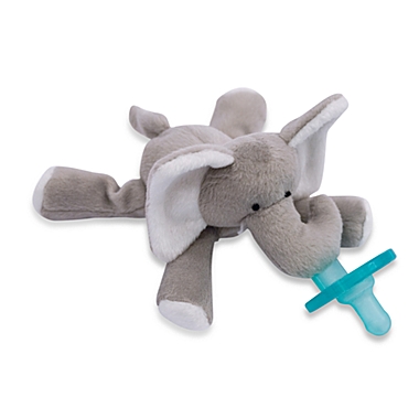 WubbaNub&trade; Size 0-6M Elephant Infant Pacifier in Grey. View a larger version of this product image.