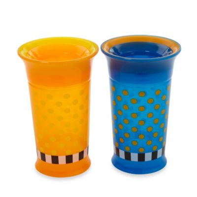 2PACK Sassy 360 Grow Up Cup Spout 12oz Dentist Recommended Spoutless Cup 