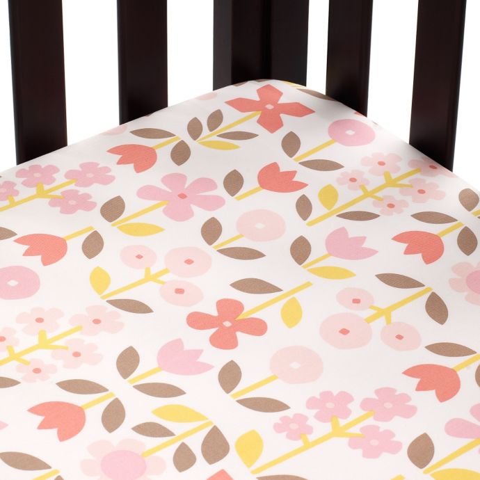 Dwellstudio Rosette Blossom Fitted Crib Sheet Buybuy Baby