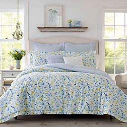 Laura Ashley® Nora King Comforter Bonus Set in Sun Blue