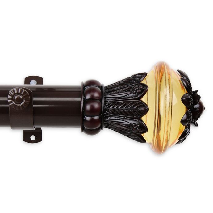 Rod Desyne Paradise Telescoping Drapery Rod With Finials Bed