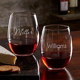 Classic Celebrations Personalized 21 oz Stemless Wine Glass
