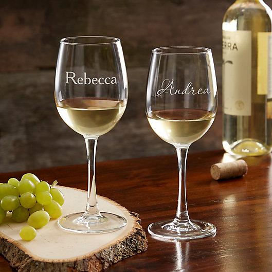 Alternate image 1 for Classic Celebrations Personalized 12 oz White Wine Glass
