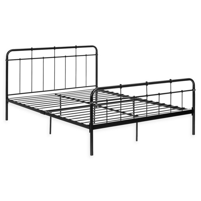 South Shore Plenny Queen Metal Platform Bed In Black Bed Bath And Beyond Canada