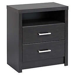 Prepac™ District Tall 2-Drawer Nightstand in Washed Black