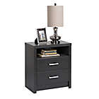 Alternate image 2 for Prepac&trade; District Tall 2-Drawer Nightstand in Washed Black