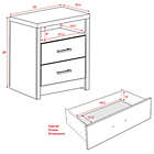 Alternate image 3 for Prepac&trade; District Tall 2-Drawer Nightstand in Washed Black