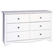 Prepac Monterey Children&#39;s 6-Drawer Dresser in White