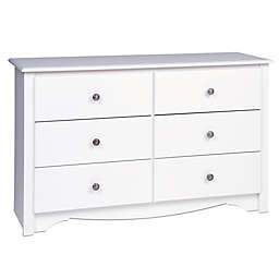 Prepac Monterey Children's 6-Drawer Dresser in White