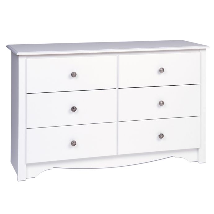 Prepac Monterey Children S 6 Drawer Dresser In White Bed Bath