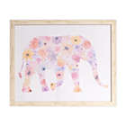Alternate image 0 for Marmalade&trade; Flower Pattern Elephant 16-Inch x 20-Inch Framed Canvas Wall Art