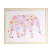 Marmalade&trade; Flower Pattern Elephant 16-Inch x 20-Inch Framed Canvas Wall Art