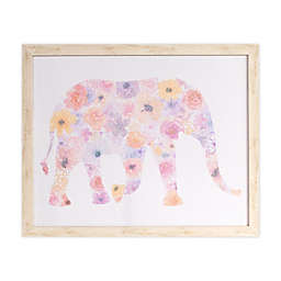 Marmalade™ Flower Pattern Elephant 16-Inch x 20-Inch Framed Canvas Wall Art