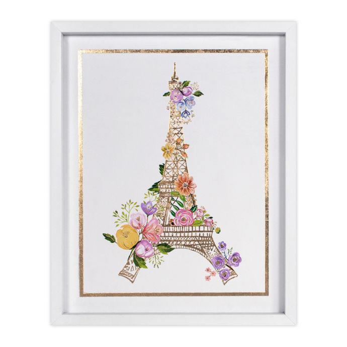 Marmalade Golden Eiffel Tower 16 Inch X 20 Inch Framed Canvas Wall Art