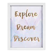 Marmalade&trade; &quot;Explore Dream Discover&quot; 11-Inch x 14-Inch Framed Canvas Wall Art