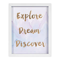 Marmalade™ "Explore Dream Discover" 11-Inch x 14-Inch Framed Canvas Wall Art