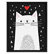 Marmalade&trade; Illustrated Cat 16-Inch x 20-Inch Framed Canvas Wall Art in Black