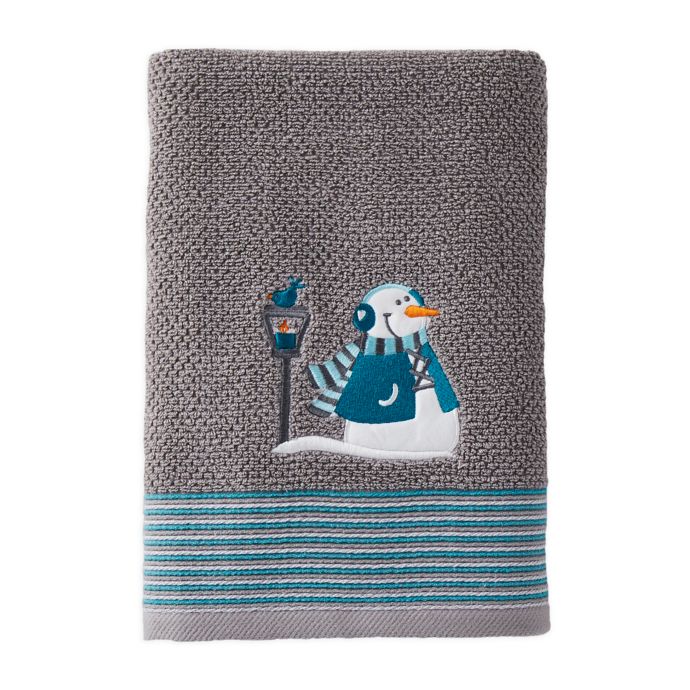 Snow Buddies Bath Towel in Grey Bed Bath & Beyond