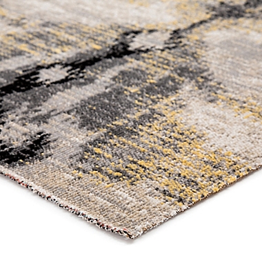 Jaipur Living Zenith Ikat 2&#39;6 x 8&#39; Indoor/Outdoor Runner in Grey/Yellow. View a larger version of this product image.