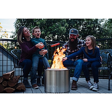 Solo Stove Ranger Portable Wood Burning Fire Pit in Silver. View a larger version of this product image.
