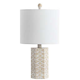 Safavieh Makayla LED Table Lamp in Beige with Cotton Shade