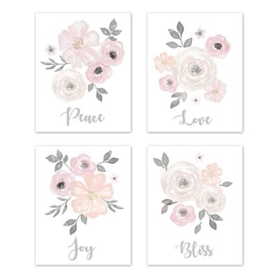 sweet jojo watercolor floral blanket