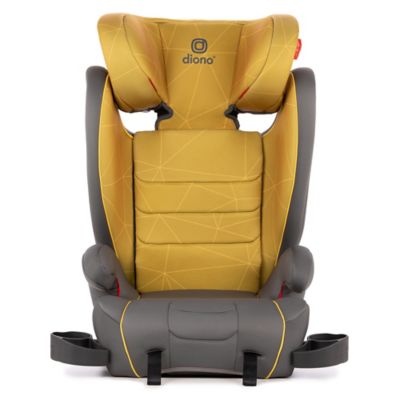 yellow car seat and stroller